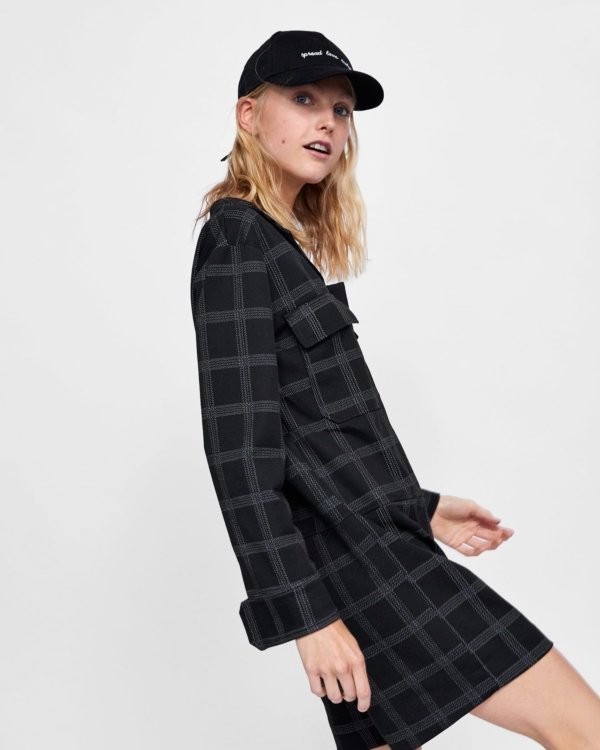 Checked Knit Jumpsuit